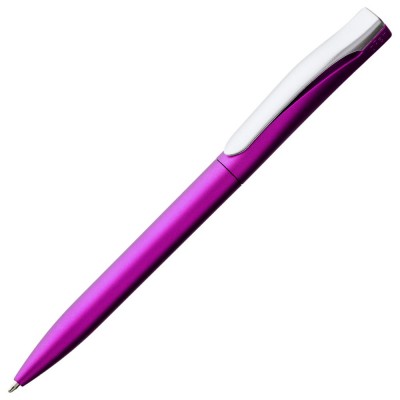 Купить Ручка шариковая Pin Silver, розовый металлик с нанесением логотипа
