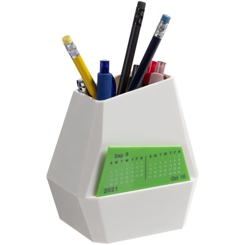 Купить Органайзер настольный с календарем Penman, белый с нанесением логотипа