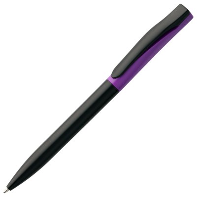 Купить Ручка шариковая Pin Special, черно-фиолетовая с нанесением