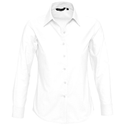 Купить Рубашка женская с длинным рукавом EMBASSY, белая с нанесением