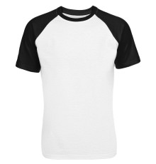 Футболка мужская T-bolka Bicolor, белая с черным