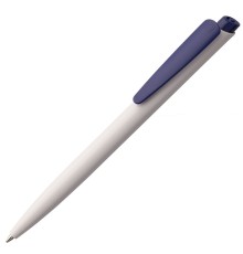 Ручка шариковая Senator Dart Polished, бело-синяя