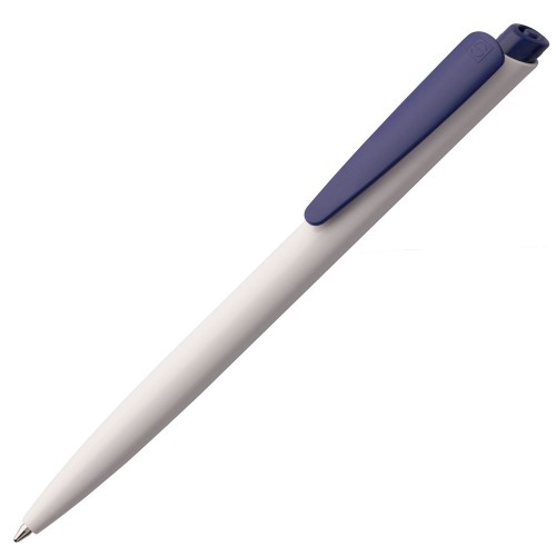 Купить Ручка шариковая Senator Dart Polished, бело-синяя с нанесением логотипа