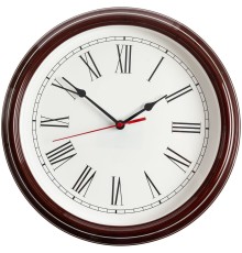Часы настенные Flat Circle, коричневые