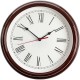 Купить Часы настенные Flat Circle, коричневые с нанесением логотипа
