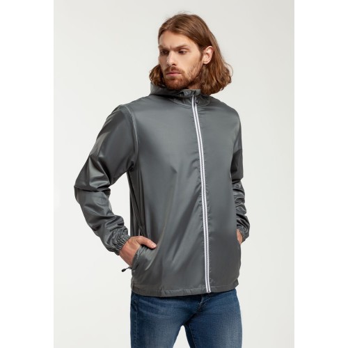 Купить Ветровка мужская FASTPLANT серая с нанесением логотипа