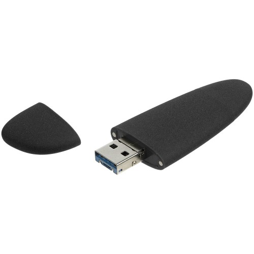 Купить Флешка Pebble universal, USB 3.0, черная, 32 Гб с нанесением логотипа