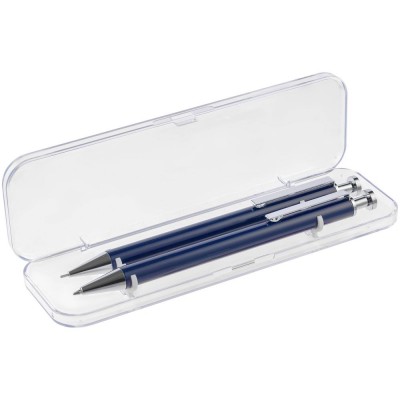 Купить Набор Attribute: ручка и карандаш, синий с нанесением