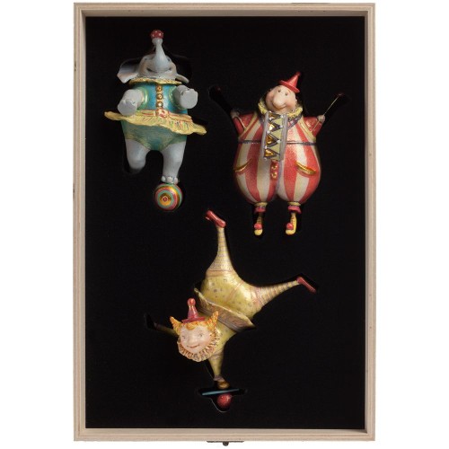 Купить Набор из 3 елочных игрушек Circus Collection: барабанщик, акробат и слон с нанесением логотипа Купить Набор из 3 елочных игрушек Circus Collection: барабанщик, акробат и слон с нанесением логотипа