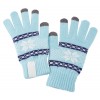 Купить Сенсорные перчатки Snowflake, голубые с нанесением логотипа