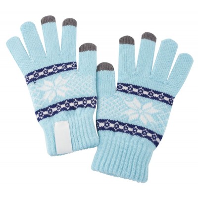Купить Сенсорные перчатки Snowflake, голубые с нанесением
