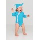 Купить Боди детское Baby Prime, бирюзовое с розовым с нанесением логотипа