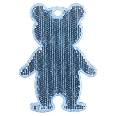 Купить Пешеходный светоотражатель «Мишка», синий с нанесением логотипа