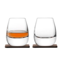 Набор стаканов Islay Whisky с деревянными подставками