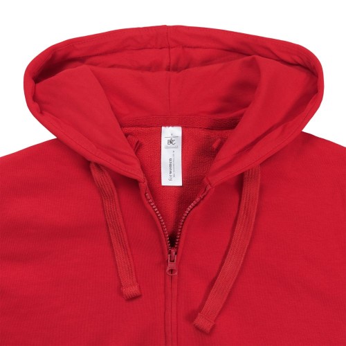 Купить Толстовка женская Hooded Full Zip красная с нанесением логотипа