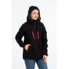Купить Куртка-трансформер женская Matrix, черная с красным с нанесением логотипа