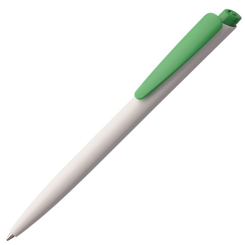 Купить Ручка шариковая Senator Dart Polished, бело-зеленая с нанесением логотипа