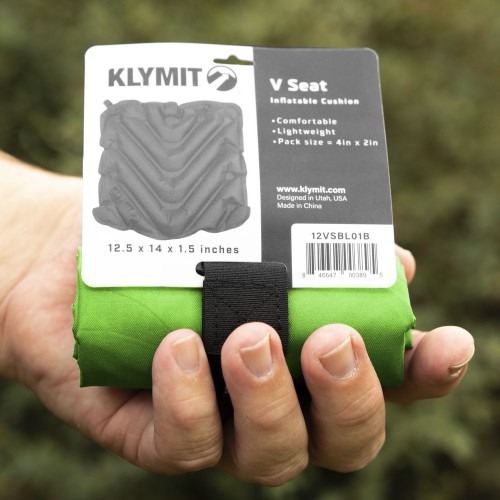Купить Надувная подушка-сиденье V Seat, зеленая с нанесением логотипа Купить Надувная подушка-сиденье V Seat, зеленая с нанесением логотипа