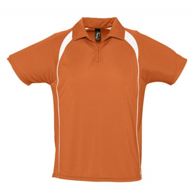 Купить Спортивная рубашка поло Palladium 140 оранжевая с белым с нанесением