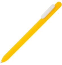 Ручка шариковая Slider Soft Touch, желтая с белым