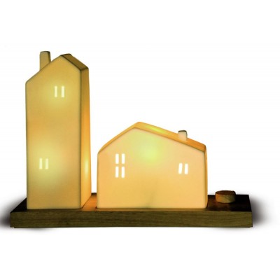 Купить Светильник керамический «Домики» с нанесением логотипа