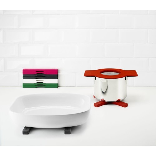 Купить Подставка под горячее Magnetic Trivet, магнитная, красная с нанесением логотипа