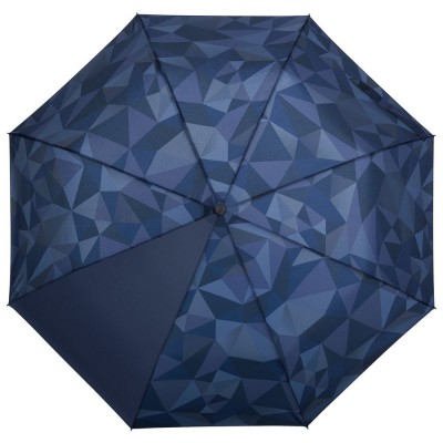 Купить Складной зонт Gems, синий с нанесением логотипа