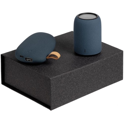 Купить Набор Palm Beach, средний, серо-синий с нанесением логотипа