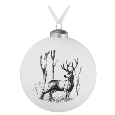Купить Елочный шар Forest, 10 см, с изображением оленя с нанесением