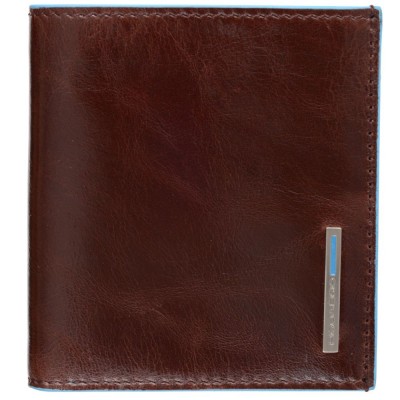 Купить Бумажник Piquadro Blue Square, красно-коричневый с нанесением логотипа