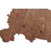 Купить Деревянная карта России с названиями городов, орех с нанесением логотипа