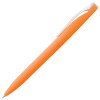 Купить Ручка шариковая Pin Soft Touch, оранжевая с нанесением логотипа