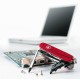 Купить Офицерский нож CyberTool L, прозрачный красный с нанесением логотипа