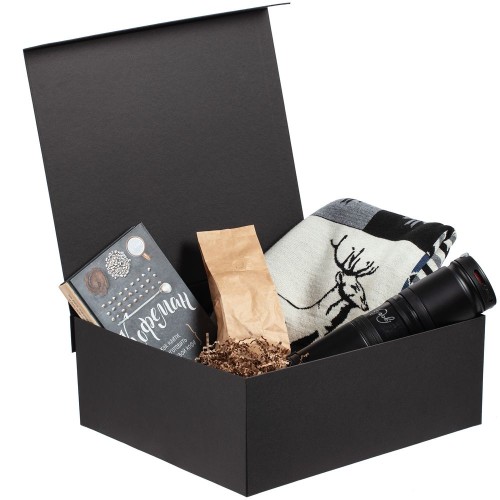 Купить Коробка My Warm Box, черная с нанесением логотипа
