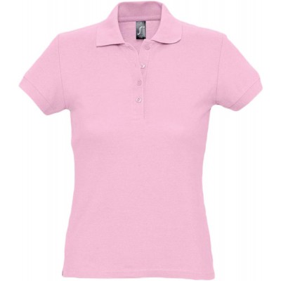 Купить Рубашка поло женская PASSION 170, розовая с нанесением