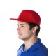 Купить Бейсболка Unit Snapback с прямым козырьком, красная с нанесением логотипа