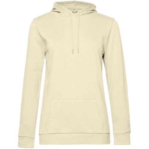 Купить Толстовка с капюшоном женская Hoodie, светло-желтая с нанесением логотипа