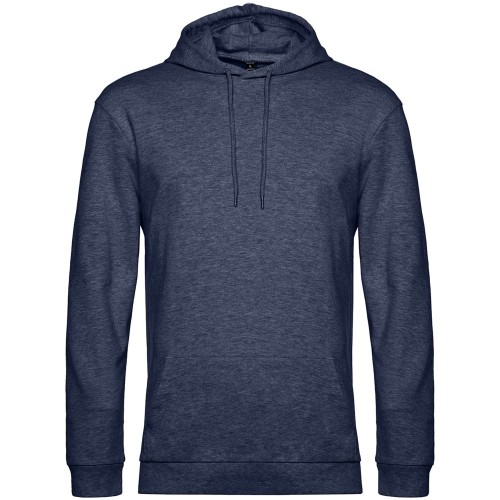 Купить Толстовка с капюшоном унисекс Hoodie, синий меланж с нанесением логотипа