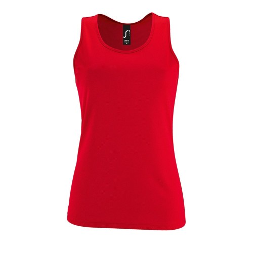 Купить Майка женская SPORTY TT WOMEN, красная с нанесением логотипа Купить Майка женская SPORTY TT WOMEN, красная с нанесением логотипа