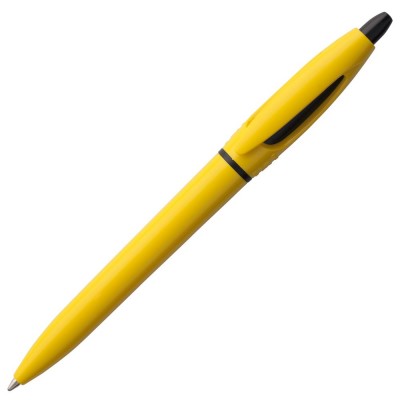 Купить Ручка шариковая S! (Си), желтая с нанесением логотипа