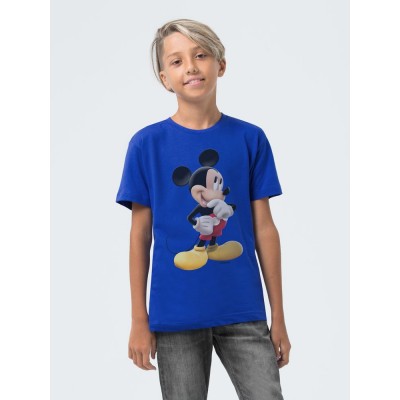Купить Футболка детская Mickey Mouse, ярко-синяя с нанесением