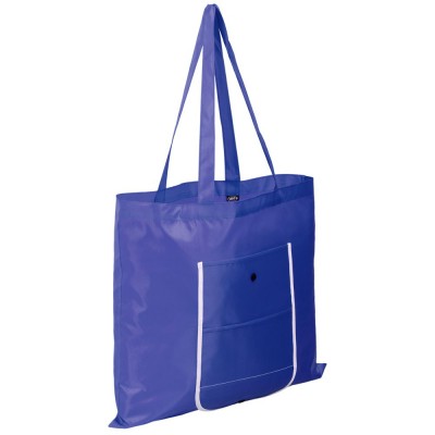 Купить Складная сумка Unit Foldable, синяя с нанесением логотипа