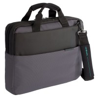 Сумка для ноутбука Qibyte Laptop Bag, темно-серая с черными вставками