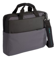 Сумка для ноутбука Qibyte Laptop Bag, темно-серая с черными вставками