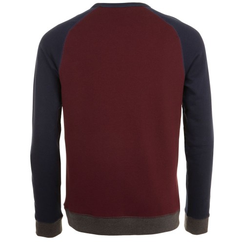 Купить Толстовка унисекс SANDRO, бордовая с темно-синим с нанесением логотипа