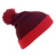 Купить Шапка BREEZE, бордовая с алым с нанесением логотипа