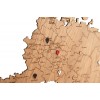 Купить Деревянная карта России с названиями городов, дуб с нанесением логотипа