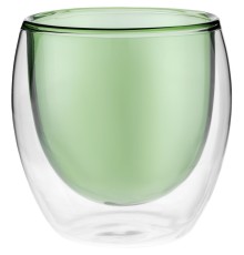 Стакан с двойными стенками Glass Bubble, зеленый