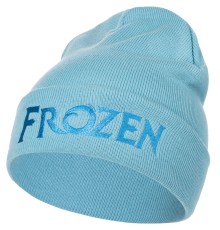 Шапка детская с вышивкой Frozen, голубая