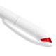 Купить Ручка шариковая Beo Sport, белая с красным с нанесением логотипа